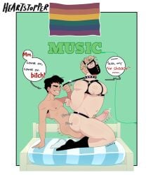 2boys anal anal_sex ass balls big_male bigger_penetrated black_hair black_socks blonde_hair blue_eyes blush blushing_male brown_body brown_hair brown_skin buff charlie_spring chubby_bottom cock color colored colorful comic couple dick digital_media_(artwork) duo gay gay_anal gay_domination gay_sex harness harness_gag heartstopper horny horny_male human human_only leash leash_and_collar leash_pull leather leonelart light-skinned_male light_skin making_love male male/male male_focus male_only male_penetrated male_penetrating male_penetrating_male muscular muscular_bottom muscular_male muzzle_gag muzzled nick_nelson pale-skinned_male pale_skin penetration penis penis_in_ass plus_size sex shirt shirt_only short_hair size_difference small_dom_big_sub small_top small_top_big_bottom smaller_penetrating smaller_penetrating_bigger smaller_top_and_beefy_bottom teenage_male teenager testicles thick thick_penis twink_top twink_topping_jock white_body white_skin yaoi younger_penetrating_older