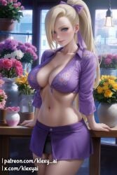 ai_generated arm arms ass big_breasts blonde_female blonde_hair blue_eyed blue_eyed_female blue_eyes blue_eyes_female blush boruto:_naruto_next_generations bow bow_ribbon breasts_out breasts_out_of_clothes clothed clothed_female clothing exposed_panties feet female feminine feminine_body flower_shop flowers fully_clothed fully_clothed_female grass indoor indoors ino_yamanaka inside japanese japanese_female klexyai leaning_back leaning_on_table light-skinned_female light_skin lips long_hair looking_at_viewer mature mature_female naruto naruto_(series) naruto_shippuden neck nipple nipples nose not_furry panties patreon patreon_username ponytail shiny shiny_clothes shiny_hair shiny_skin short_skirt shounen_jump skimpy skimpy_clothes skimpy_outfit skirt smile smiling smiling_at_viewer smooth smooth_hair smooth_skin thick_thighs thickthighs voluptuous voluptuous_female window