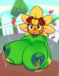 1girls anthro anthrofied ass breasts breasts female flora_fauna freckles heart heart-shaped_pupils lactating lactation lactation_without_expressing mckeyes plant plant_girl plant_humanoid plantie plants_vs._zombies plants_vs_zombies popcap_games pussy solar_flare_(pvz) sunflower_(pvz)