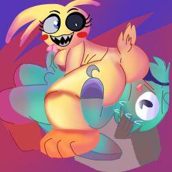 69_position crossover female five_nights_at_freddy's five_nights_at_freddy's_2 fnaf happy_tree_friends randomrandom russell_(htf) straight tagme toy_chica_(fnaf)