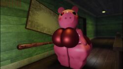 1girls 3d aged_up animated big_ass big_breasts big_butt dress female female_focus female_only huge_ass huge_butt infected_(piggy) muitetul penny_(piggy) pig piggy_(game) roblox solo tagme video