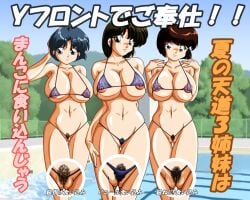 akane_tendo big_breasts bush kasumi_tendo nabiki_tendo tagme