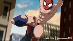 1boy abs armpit armpits djunderground123 enmtoonz male male_only marvel marvel_comics masked_male naked peter_parker solo spider-man spider-man_(series) ultimate_spider-man