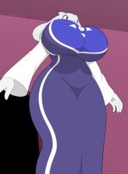 big_breasts big_breasts breasts breasts_bigger_than_head curvy furry goat hourglass_figure huge_breasts milf perspective red_eyes snakebd tight_clothing toriel undertale voluptuous voluptuous_female white_fur wide_hips