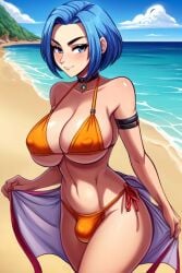 ai_generated bikini bulge bulge_through_clothing crossdressing crossdressing_male james_(pokemon) large_breasts male_with_breasts pokemon pokemon_rgby