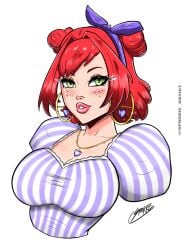 1girls big_breasts breasts bust busty chest curvaceous curvy curvy_figure digital_media_(artwork) female hips hourglass_figure huge_breasts large_breasts light-skinned_female light_skin mature mature_female slim_waist sparkietheartist