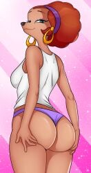 an_extremely_goofy_movie ass canine dat_ass disney earrings female furry panties sonson-sensei sylvia_marpole