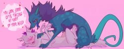 anal anal_sex blue_body blue_fur blush canid canine canis chain_necklace claws digital_drawing_(artwork) digital_media_(artwork) domestic_dog dragon duo european_mythology feral feral_on_feral feral_penetrated feral_penetrating feral_penetrating_feral from_front_position fur heart_symbol hi_res hypnosis hypnotic_eyes jewelry limber(worngside) looking_pleasured lying male male/male male_penetrated male_penetrating male_penetrating_male mammal mind_control missionary_position mythological_creature mythological_scalie mythology necklace nude on_back paws penetration pinned praise scalie sex smile tongue tongue_out western_dragon wingless_dragon worngside yiff