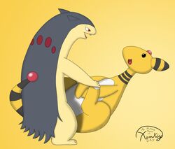 ampharos clitoris cum eye_contact female foot_grab grin lying male missionary_position nintendo no_humans on_back penetration penis pokemon pokemon_(species) pussy sex smile spread_legs spreading straight tail_wraps typhlosion vaginal_penetration video_games wraps xemkiy