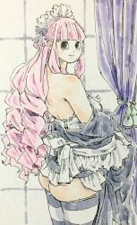 ass female female_only huge_ass one_piece perona pink_hair puipui tagme thighhighs upskirt