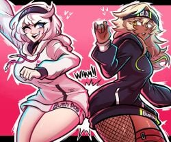 elphelt_valentine guilty_gear ramlethal_valentine scruffyturtles tagme