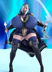 ashe_(league_of_legends) big_breasts eveerick1 female league_of_legends thick_thighs