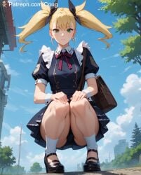 1girls ai_generated blonde_hair cougwe high_heels kaiju_no.8 kikoru_shinomiya stable_diffusion