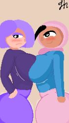 big_ass big_breasts female girl hijab lily_(duolingo) thick_ass zari_(duolingo)