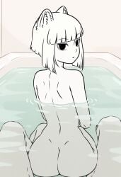 1boy 1girls ai_generated ass bathtub big_ass big_thighs completely_nude completely_nude_female completely_nude_male female fox fox_ears fox_girl long_ying looking_back male nude nude_female nude_male thick_thighs thighs