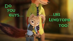 3d blender canine clothing cum cum_on_ear cum_on_face cum_through_clothing disney fox grin hand_in_pants handjob judy_hopps lagomorph mammal necktie nick_wilde penis penis_grab public rabbit sex shirt smile smug text uniform unzipped willitfit zootopia