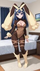 1girls ai_generated cosplay dawn_(pokemon) lopunny_(cosplay) pokemon pokemon_(cosplay) pokemon_dppt tagme