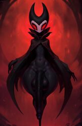 1boy 1femboy ai_generated big_balls big_penis black_body curvy femboy grimm_(hollow_knight) hips_wider_than_shoulders hollow_knight huge_balls huge_cock hung hung_femboy hyper_balls hyper_penis red_background red_eyes thick_thighs