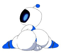 2024 antennae_(anatomy) anus ass astro_(astro_bot) astro_bot astro_bot_(series) backsack balls barely_visible_anus blue_body flexible genitals humanoid humanoid_pussy looking_back machine male playstation rear_view robot robot_humanoid slem solo sony_corporation sony_interactive_entertainment splits spread_legs spreading white_body