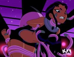 blackfire groping imminent_sex kyde questionable_consent teen_titans tentacle undressing