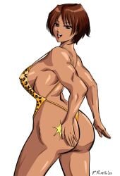 1girls ass big_ass big_breasts breasts cheetah_print dark-skinned_female dark_skin female female_only original_character pablo_romero solo solo_female