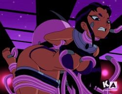 blackfire imminent_sex kyde questionable_consent teen_titans tentacle underwear undressing