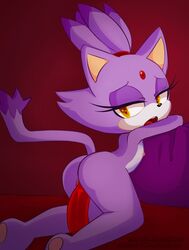 2017 anthro ass blaze_the_cat cummysonic dildo feline feline female flat_chested fur hair hearlesssoul hi_res kneeling mammal nipples nude open_mouth penetration pussy sex_toy solo sonic_(series) vaginal_penetration vaginal_penetration