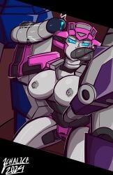 blowjob breasts_out chalicemantis_(artist) cheating elita_one enbiarts gangbang hasbro multiple_boys paramount_pictures robot robot_girl shockwave_(transformers) soundwave straight transformers transformers_one