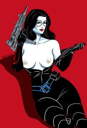 1girls baroness_(g.i._joe) big_breasts breasts female g.i._joe glasses nipples pablo_romero patrick_nagel solo