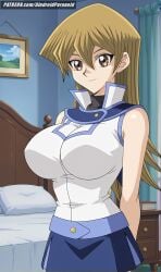 ai_generated aindroidparanoid alexis_rhodes ass asuka_tenjoin big_ass big_breasts big_butt blonde_hair busty curvy cute fat_ass female female_only gigantic_breasts hips huge_ass huge_breasts indoors large_ass large_breasts legs massive_breasts narrow_waist school_uniform schoolgirl schoolgirl_uniform shirt skirt slim_waist stable_diffusion tenjouin_asuka thick_ass thick_thighs uniform voluptuous waist wide_hips yellow_eyes yu-gi-oh! yu-gi-oh!_gx