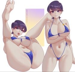 bikini breasts komi-san_wa_komyushou_desu komi_shuuko melowh milf short_hair tagme thighs