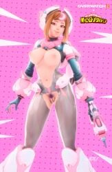 breasts_out crotchless jdv juno_(overwatch) tagme uraraka_ochako_(hero_outfit)