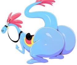 alien big_ass blue_body blue_skin clenched_fist clenched_hand disney disney_channel disney_xd fat_ass female looking_back mohawk red_hair sunibee sylvia_(wander_over_yonder) tagme tail wander_over_yonder zoophilia