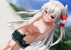 amatsukaze_(kantai_collection) kantai_collection nipples nopan photoshop pussy pussy_juice topless uncensored undressing wet