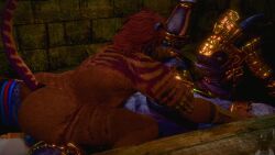 3d animated female final_fantasy furry hrothgar male male/female penis sex sound tagme twitchyanimation video