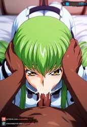 ai_generated c.c. code_geass female green_hair juanpiamvs long_hair patreon patreon_username subscribestar subscribestar_username watermark yellow_eyes