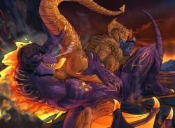 69_position anal anal_sex anthro anus ass balls biceps big_butt big_dom_small_sub big_penis big_tongue blue_tongue bodily_fluids butt_grab claws deep_penetration dominant dragon dragonborn_(dnd) dungeons_and_dragons duo facial_piercing facial_spikes finger_claws genital_fluids genitals gold_body gold_scales hand_on_butt hasbro hi_res holding_butt holding_penis holding_tail horn huge_cock humanoid_genitalia humanoid_penis karthanax licking long_tongue looking_back lying male male/male molokai muscular muscular_anthro muscular_male muscular_thighs mythological_creature mythological_scalie mythology nose_piercing nude on_back open_mouth open_smile oral orange_claws orange_eyes orange_stripes orange_tongue penetration penile penis penis_lick piercing precum pupils red_sclera rimming scales scalie sex shaneinvasion sharp_teeth size_difference slit_pupils smile smoke smoke_from_nose spikes spikes_(anatomy) steam steam_from_nostrils striped_body striped_scales stripes tail teal_eyes teeth tongue tongue_on_penis tongue_out tongue_piercing winged_dragon wings wizards_of_the_coast