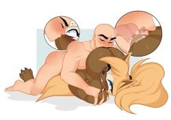 accessory anthro arched_back areola bald big_breasts biped blonde_hair blue_eyes blush blush_lines blushing_profusely breastfeeding breasts brown_body brown_fur cand1tty canid canine canis claws clenched_teeth closed_eyes dominant dominant_human dominant_male double_breastfeeding erect_nipples female female_on_bottom fur hair hair_accessory hair_tie hand_holding hi_res huge_breasts human human_dominating_anthro human_on_anthro idw_publishing internal interspecies licking long_hair looking_pleasured lying_on_ground male male/female male_dominating_female male_on_top mammal nipple_fetish nipple_lick nipple_play nipples nude nude_female nude_male on_bottom on_ground on_top one_eye_closed paws pinned pinned_to_ground pleasured_female ponytail questionable_consent saliva_on_nipples sega simple_background sonic_(series) sonic_the_hedgehog_(comics) sonic_the_hedgehog_(idw) sonic_the_hedgehog_(series) submissive submissive_anthro submissive_female suckling surprise_kiss teeth toe_claws tongue whisper_the_wolf wolf yellow_body yellow_fur