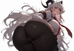 ai_generated big_ass breasts eyes female hexd horns large_breasts long_hair red round_ass white_hair wuthering_waves zani_(wuthering_waves)
