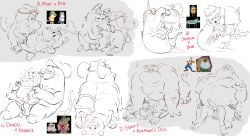 2025 absurd_res adventure_time anal anthro ass balls belly big_belly bluey_(series) bodily_fluids canid canine canis cartoon_network character_request clothing cum disney domestic_cat domestic_dog erection eyewear felid feline felis frankie_watterson genital_fluids genitals glasses goofy_(disney) hat headgear headwear hi_res kemono kissing leothelionel male male/male mammal mature_male mouse murid murine overweight overweight_male penis rodent sex size_difference the_amazing_world_of_gumball