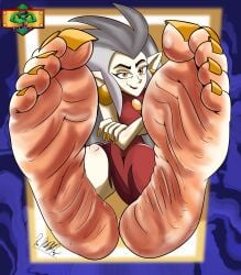 1girls arms_crossed artist_signature barefoot big_feet clothed digital_media_(artwork) disney earrings eda_clawthorne feet female foot_fetish foot_focus fromitalywithfurore gilf gold_nails gold_toenails grey_hair long_hair long_nails long_toenails long_toes looking_at_viewer mature_female meaty_soles milf monster_girl nail_polish older_female pointy_ears presenting_feet soles solo solo_female tagme the_owl_house toenail_polish toenails toes white_hair witch wrinkled_feet wrinkled_soles yellow_eyes yellow_toenails