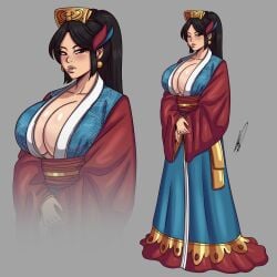 asian big_breasts blush chinese_clothes dress empress hentai huge_breasts kimono milf mother oppai queen stretchnsin tagme thick voluptuous voluptuous_female