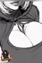 ai_generated animated big_breasts bouncing_breasts friki8otaku huge_breasts monochrome tagme thicc_doll_(wm_doll) video yellow_eyes