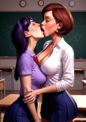 2girls adult_and_teenager age_difference ai_generated animated civitai disney hailuoai height_difference helen_parr incest inminent_sex kissing mikey-rg97 milf mother_and_daughter no_sound pixar school_uniform shorter_than_30_seconds tagme teenager the_incredibles video violet_parr yuri