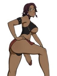 1futa avernalascent dark-skinned_futanari dark_skin dickgirl futa_only futanari intersex looking_at_viewer solo