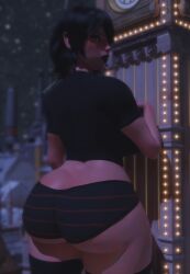 1girls ass behind_view big_ass big_butt black_hair black_hair_female clock_tower dbhfrost from_behind from_behind_position gaintess giant_female giant_woman hotel_transylvania huge_ass huge_butt light-skinned_female light_skin mavis_dracula monster monster_girl pale-skinned_female pale_skin underwear vampire vampire_girl