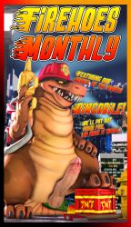 1boy 2022 3_toes 3d 4_fingers alternate_costume anthro balls cover crash_(series) crash_team_racing_nitro-fueled crate crocodile_tail dingodile erection firearm gay hybrid male male_only moonwulf official_alternate_costume penis poster solo source_filmmaker tail tnt tnt_crate video_games