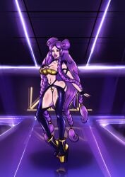 1girls big_ass big_lips bimbo bimbofied bradtanker3 breasts cleavage female female_only high_heels human k/da_kai'sa k/da_series kai'sa large_ass large_breasts league_of_legends revealing_clothes skimpy solo solo_female standing