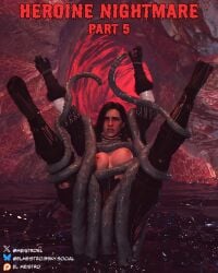 3d black_hair breasts captured captured_heroine cd_projekt_red clothing defeated defeated_heroine elmeistro female imminent_rape imminent_sex legs_up light-skinned_female looking_at_viewer monster necklace nipples purple_eyes spread_legs tentacle tentacle the_witcher_(series) the_witcher_3:_wild_hunt yennefer