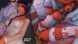 2koma asking_for_it bed before_and_after breasts bride cum cum_inside dirty_talk english female final_fantasy_xiv gpose(ffxiv) lingerie married married_female miqo'te pleasure_face sex tagme tandofloof wedding_dress wedding_lingerie